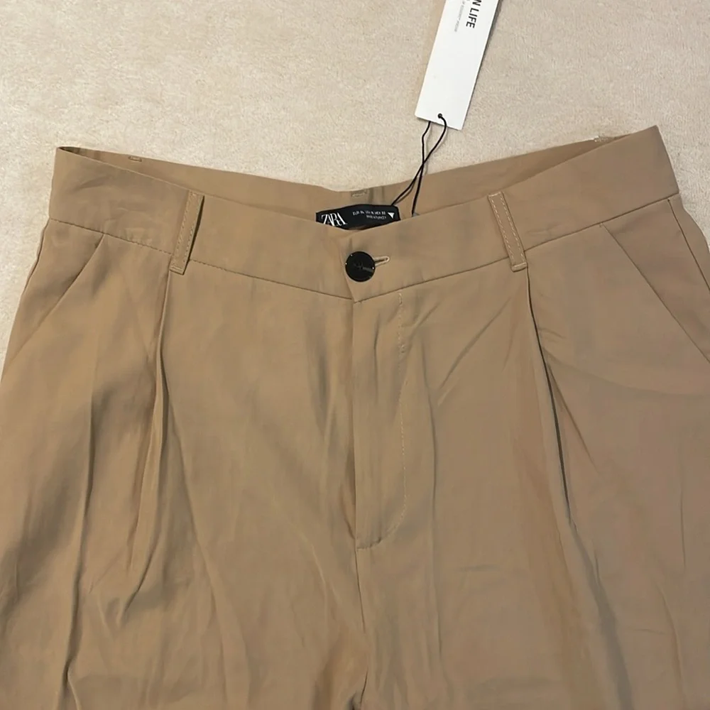 Zara beige wide leg trousers in size XL - Picture 8 of 12